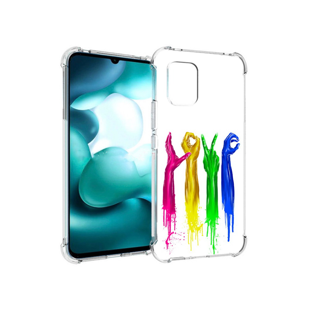 

Чехол MyPads Tocco для Xiaomi Mi 10 Lite яркие руки love (PT150213.294.707), Прозрачный, Tocco