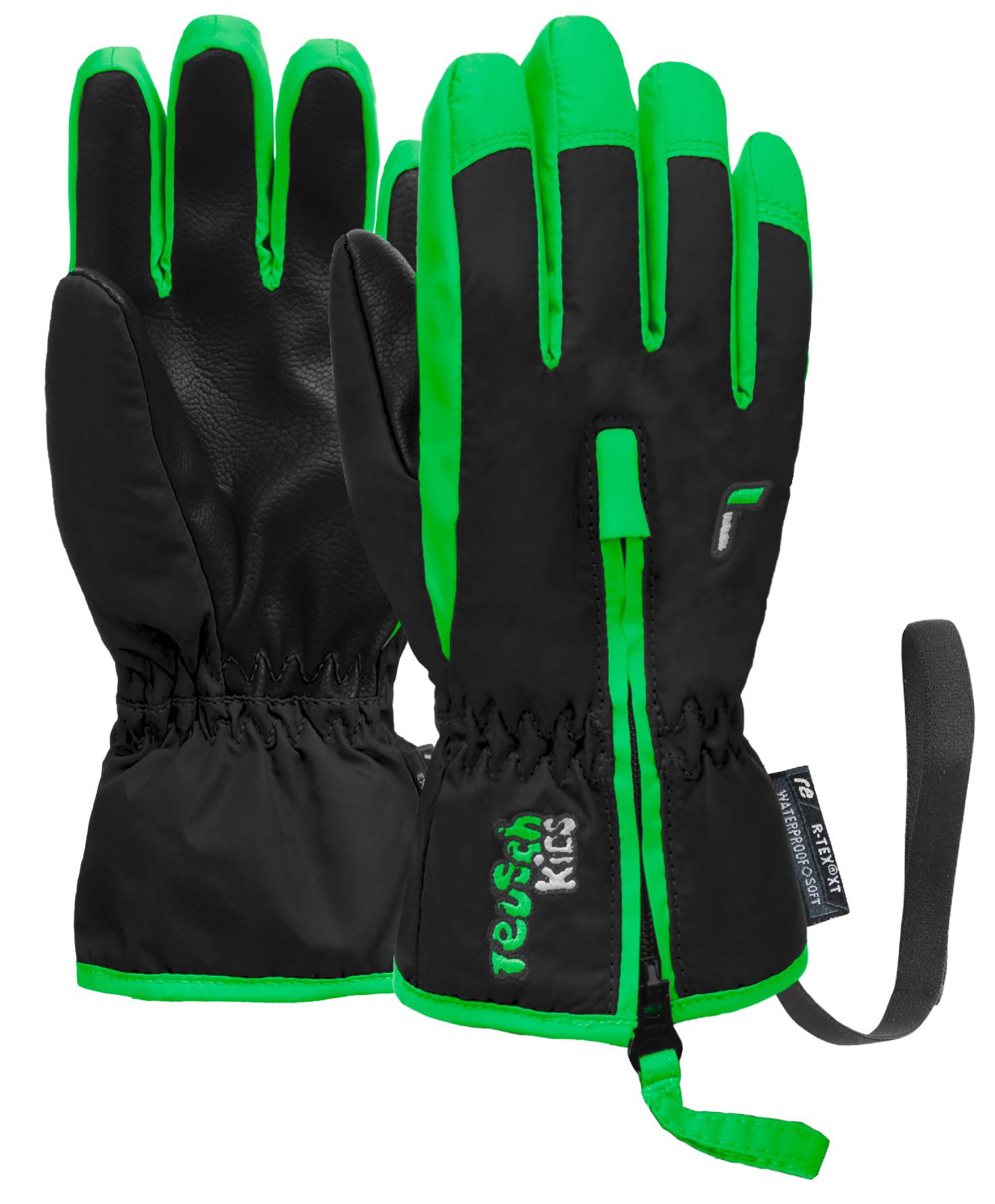 Перчатки Горнолыжные Reusch Ben Black/Neon Green (Inch (Дюйм):Iii) Китай зеленый,  черный