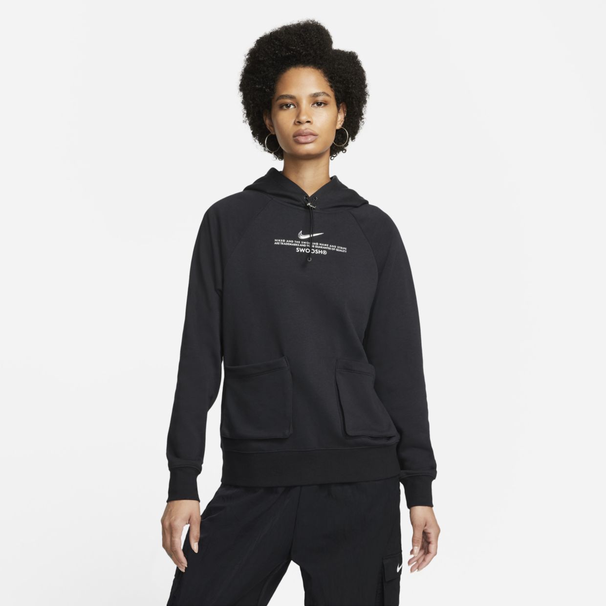

Толстовка женская Nike DN4836 черная XL, DN4836