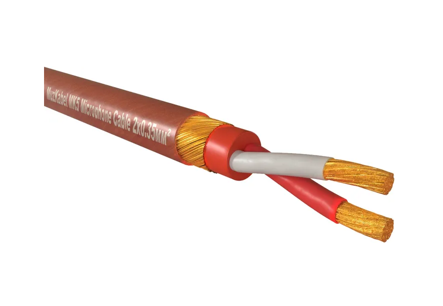 

Микрофонный кабель , 1 м, на отрез Muzkabel MK 5 BRONZE, Бронза, MK5