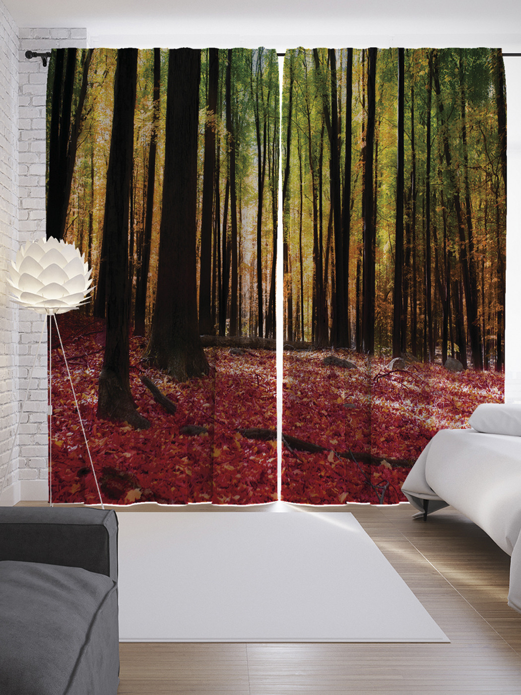 

Шторы JoyArty с фотопечатью "Осеннее тепло" из сатена, 290х265 см, Осеннее тепло