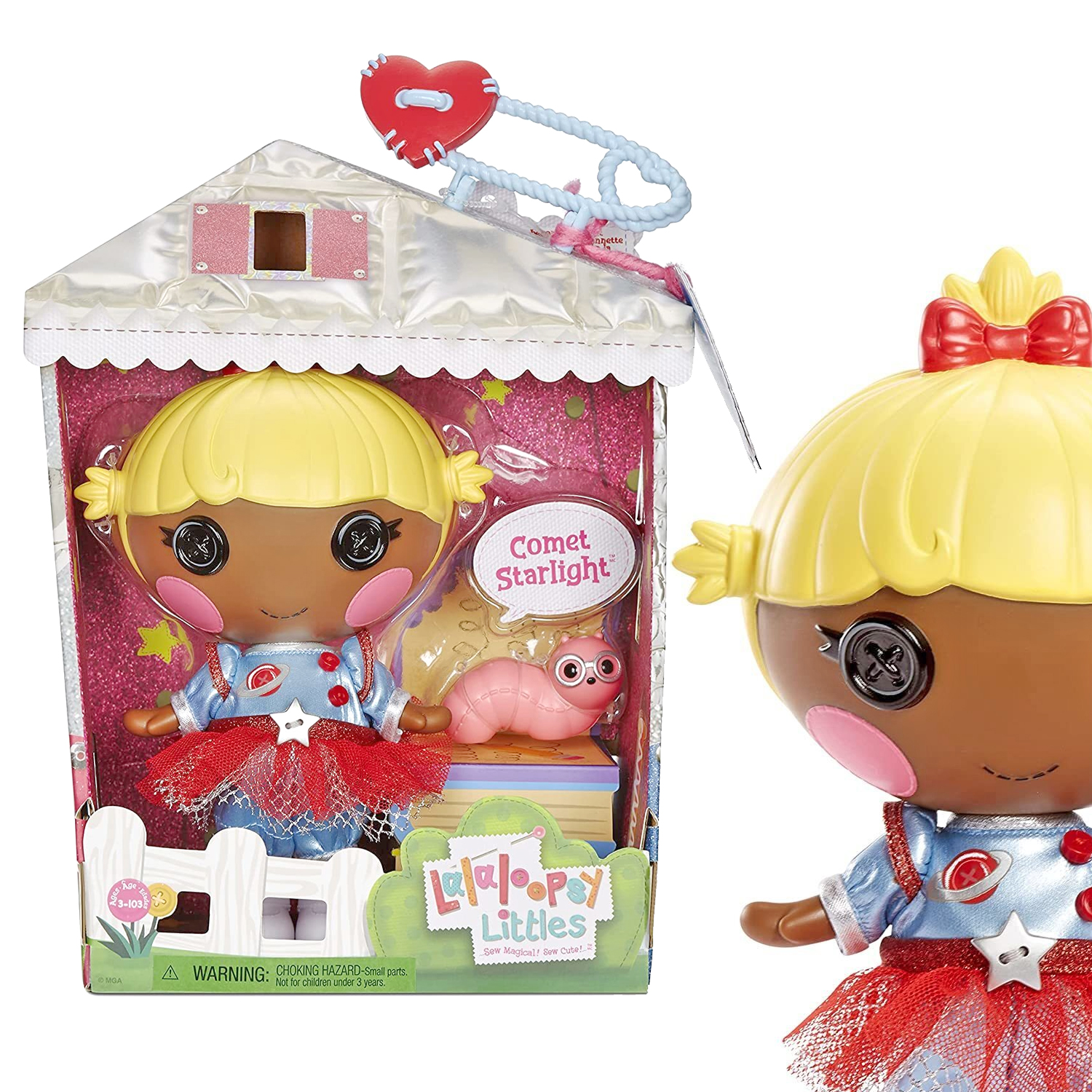 Кукла Lalaloopsy Лалапупси 18 см Comet Starlight с питомцем гусеничкой 1980₽