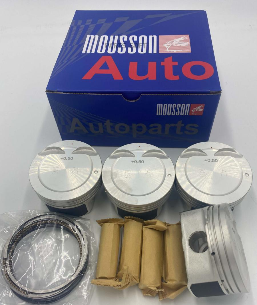

MOUSSON Поршень ДВС Mousson SPRG4FC050 +0.50 Поршень+кольца 050 комплект 1цил G4FC G4FA