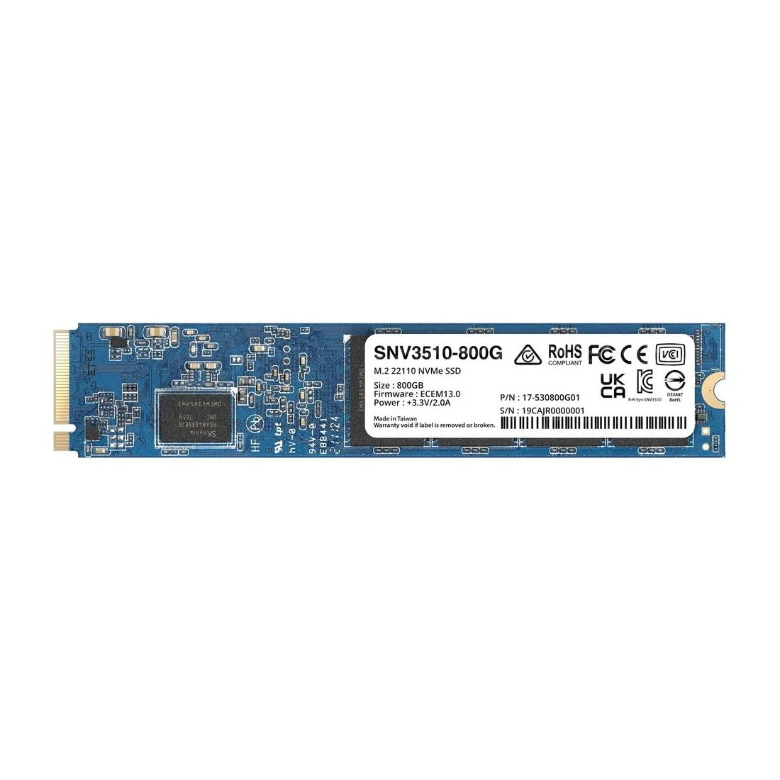 

Накопитель SSD Synology SNV3510 800 ГБ, M.2, внутренний, SNV3510