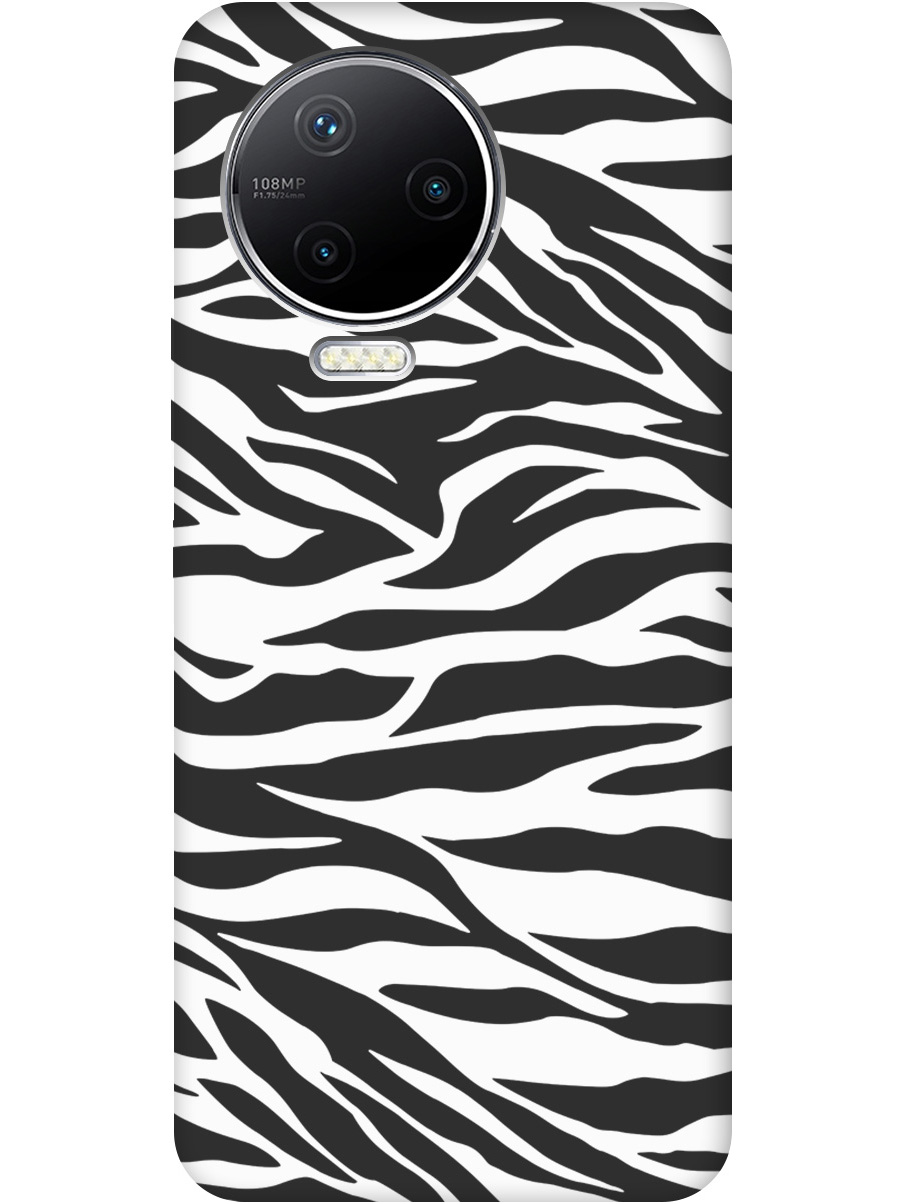 

Силиконовый чехол на Infinix Note 12 Pro с рисунком "Паттерн зебры" Soft Touch черный, 20000169