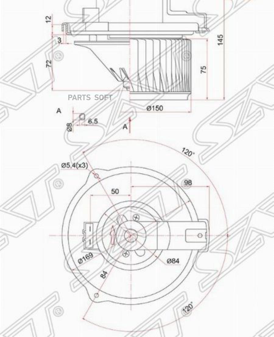 

SAT ST-87103-33081 Мотор отопителя салона TOYOTA CAMRY#CV30/ES300 01- 1шт