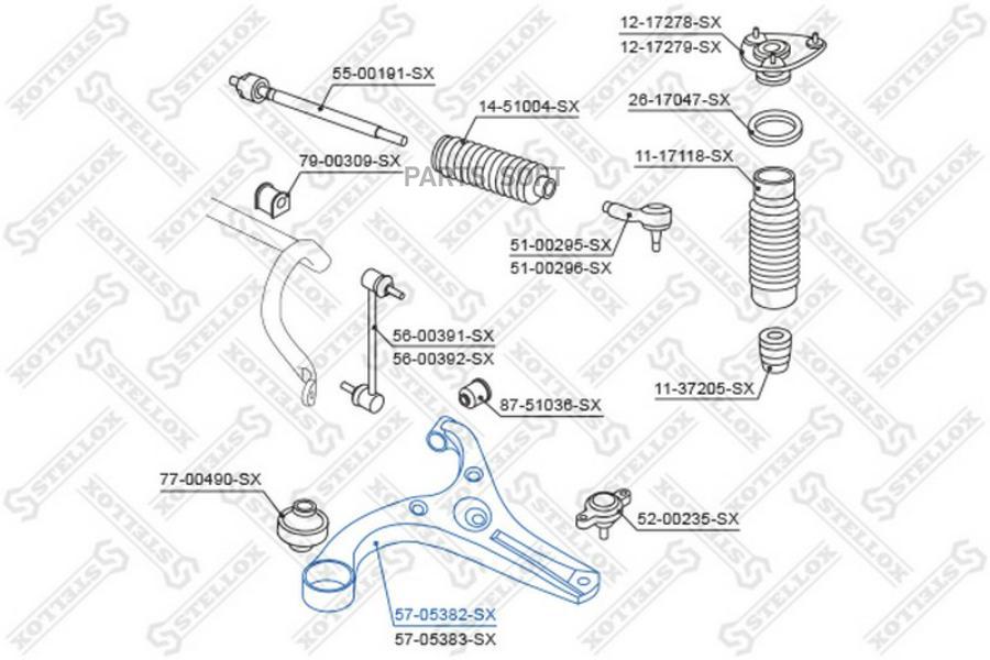 

Рычаг подвески Stellox 5705382SX