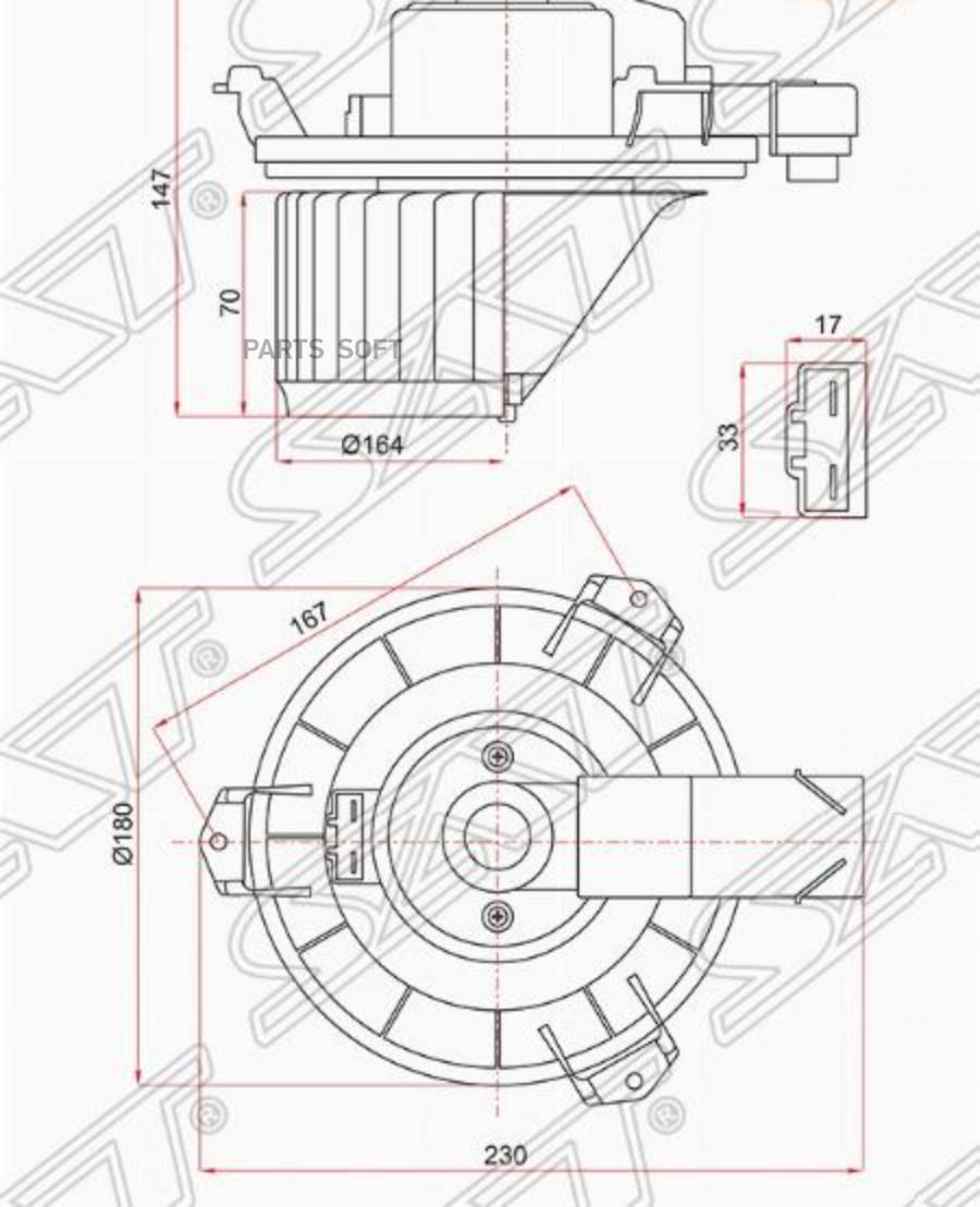 

SAT ST-87103-35060 Мотор отопителя салона TOYOTA LAND CRUISER PRADO 120 02-09/HILUX SURF/4