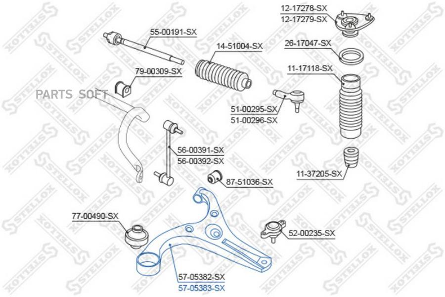 

Рычаг подвески Stellox 5705383SX