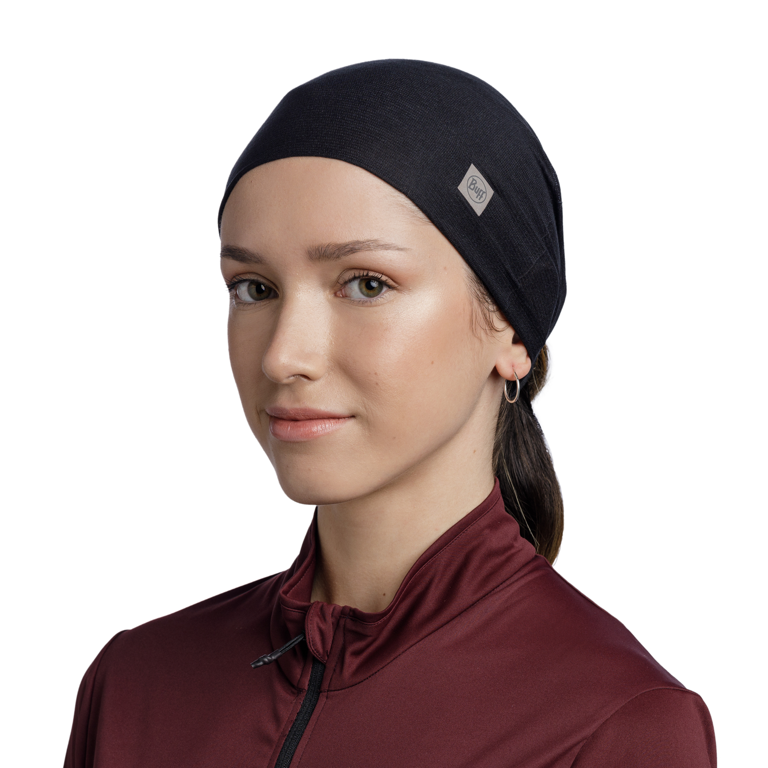 

Повязка Buff Coolnet Uv+ Half Solid Black, Черный, Coolnet Uv+ Half