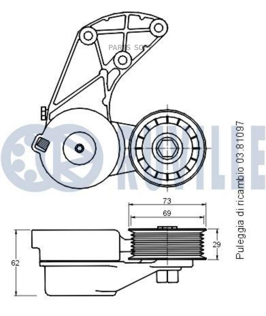 

Ролик Руч.Ремня С Натяжителем Audi Q7/Vw Touareg 3.2L/3.5Fsi 01= Ruville 541716