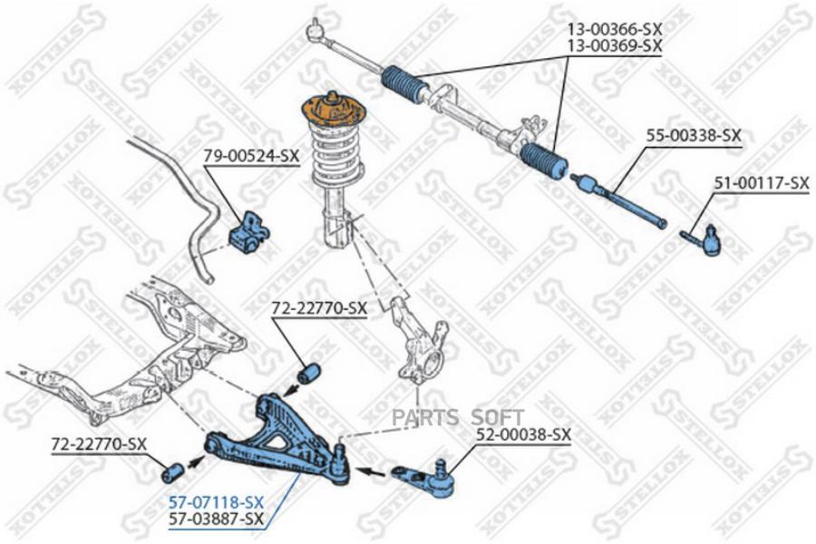 

Рычаг подвески Stellox 5707118SX