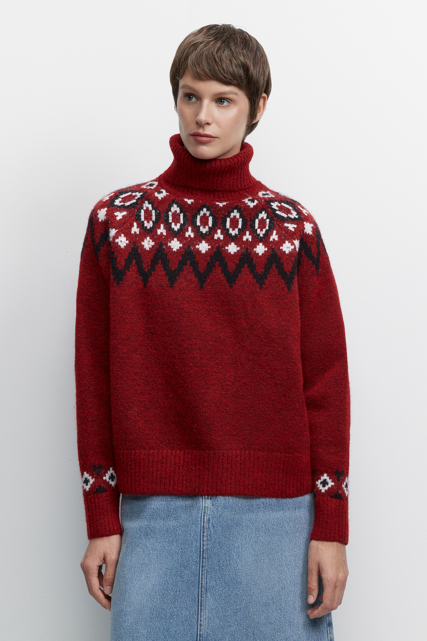 

Свитер женский Befree 2341467890-75 красный XS, Бордовый, 2341467890-75