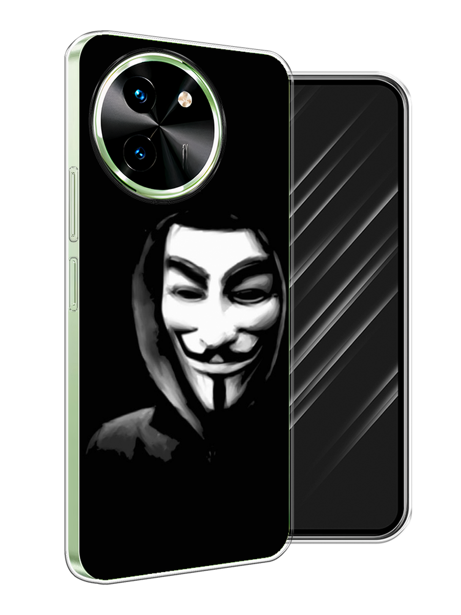 

Чехол Awog на Vivo T3x/Y38 5G "Анонимус", Черный;серый;белый, 2610750-1