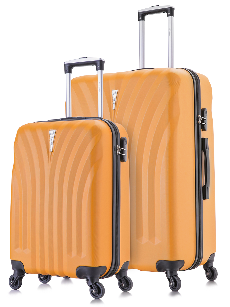 Комплект чемоданов унисекс L'Case Phuket оранжевый S/L