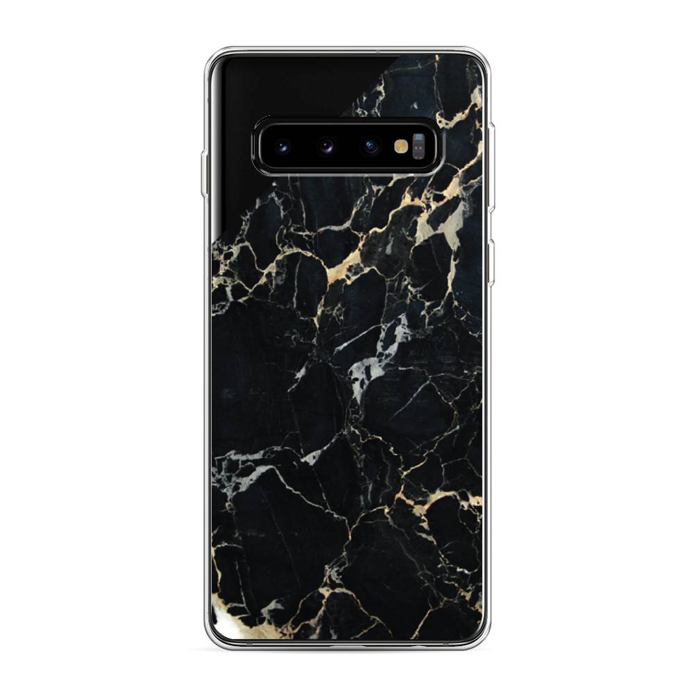 

Чехол Awog на Samsung Galaxy S10 "Черный мрамор уголок", Разноцветный, 27050-3