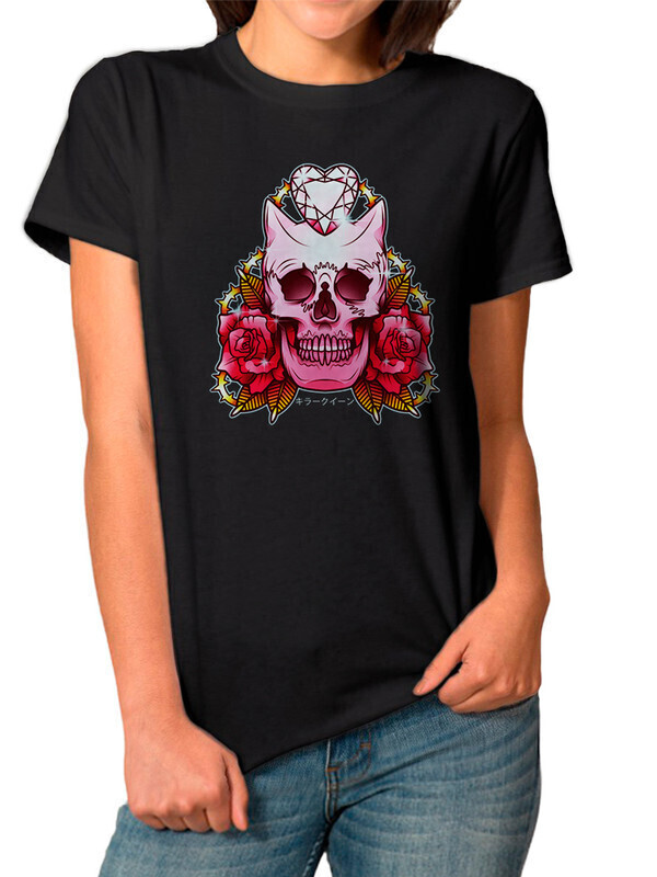 

Футболка женская Dream Shirts Невероятные приключения ДжоДжо Женская 10008701 черная S, Невероятные приключения ДжоДжо Женская 10008701