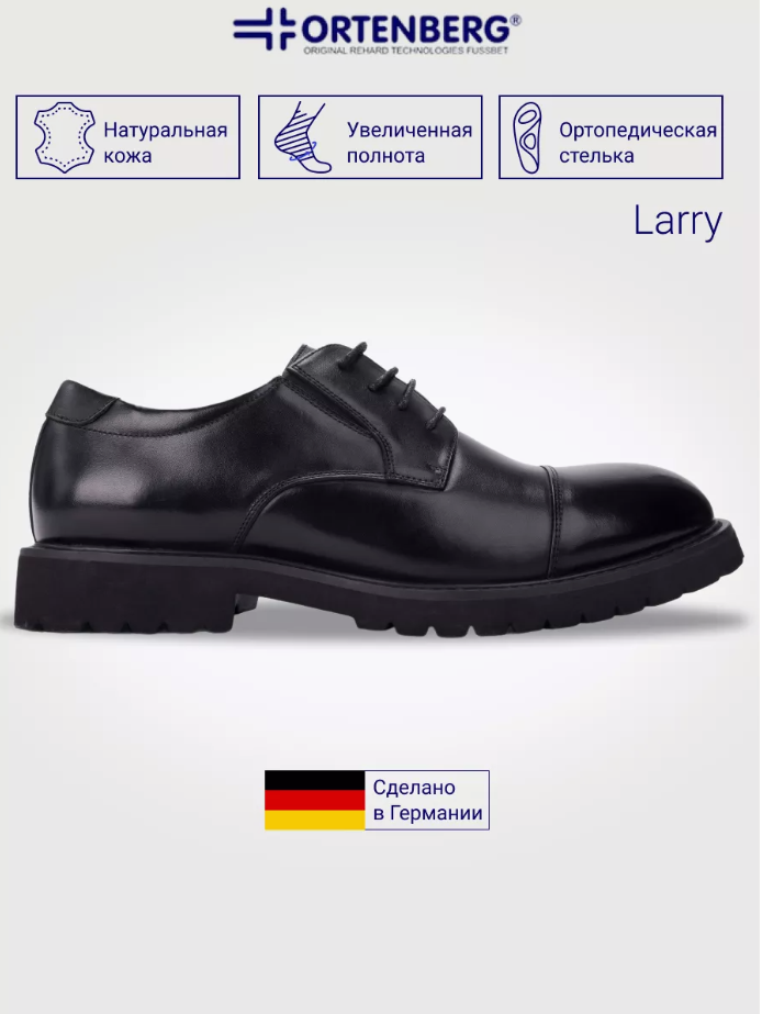 Туфли мужские ORTENBERG Larry черные 40 RU 8255₽