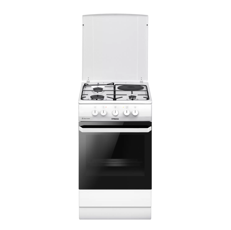 

Комбинированная плита Hansa FCMW54000H белый, FCMW54000H