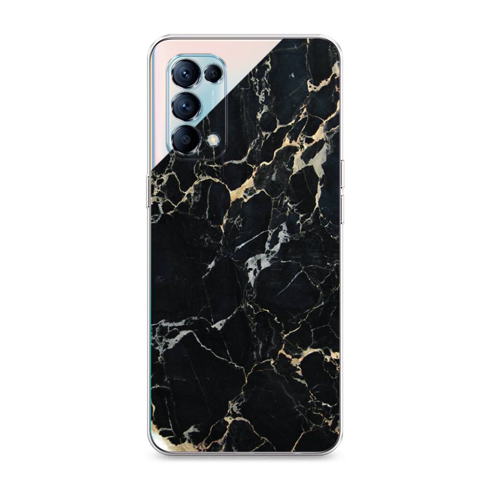 

Чехол Awog на Oppo Reno 5 "Черный мрамор уголок", Разноцветный, 255250-3