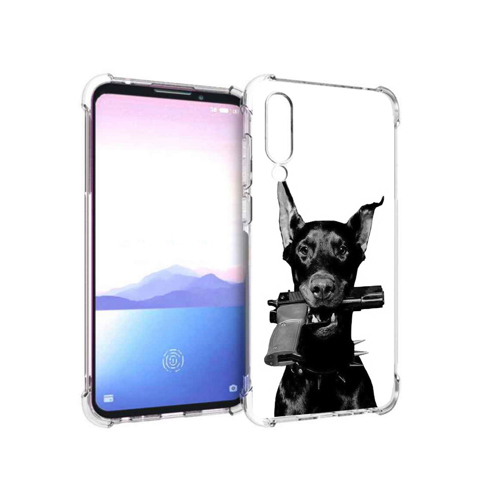 

Чехол MyPads Tocco для Meizu 16XS доберман с пистолетом (PT136345.89.331), Прозрачный, Tocco