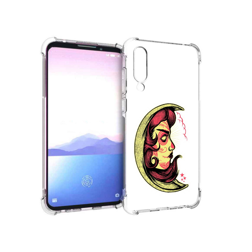 

Чехол MyPads Tocco для Meizu 16XS желтый полумесяц с лицом девушки (PT136345.89.346), Прозрачный, Tocco