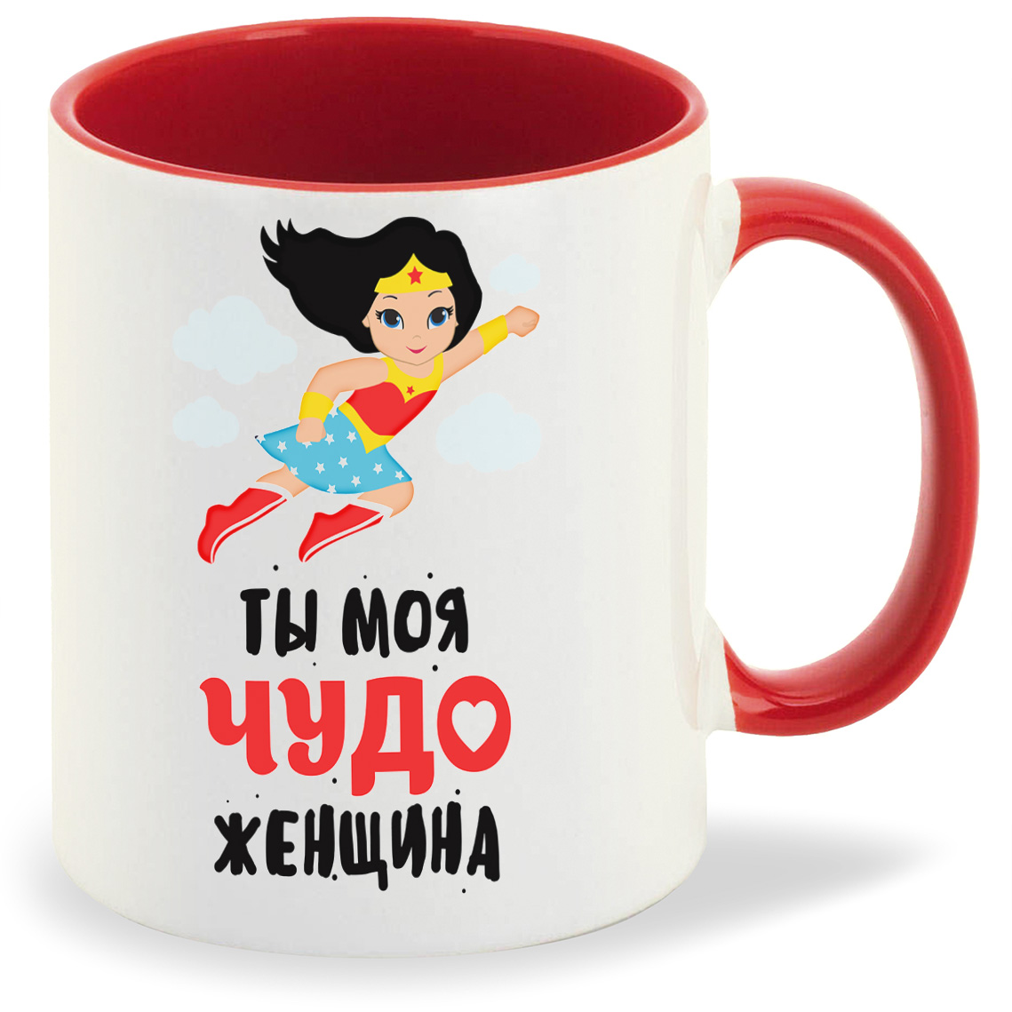 

Кружка CoolPodarok Прикол Ты моя чудо женщина, Прикол Ты моя чудо женщина