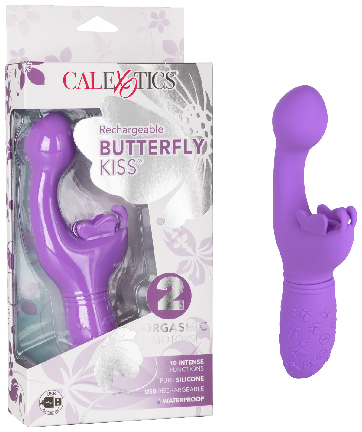 фото Фиолетовый вибратор-кролик rechargeable butterfly kiss california exotic novelties