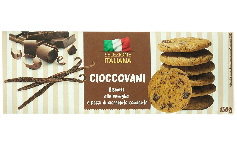 Печенье О'кей Selezione Italiana c шоколадом и ванилью 130 г