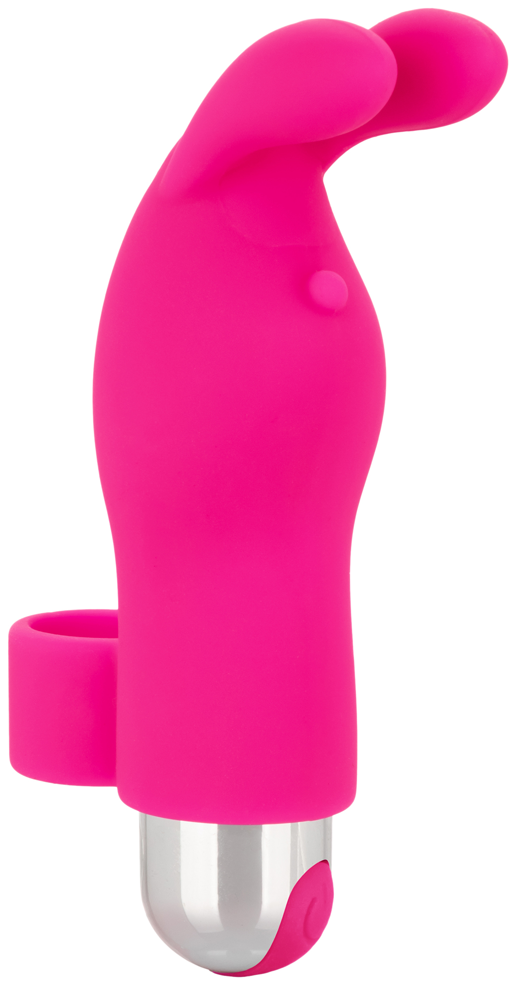 фото Розовая пулька-насадка на палец finger bunny 8,25 см california exotic novelties