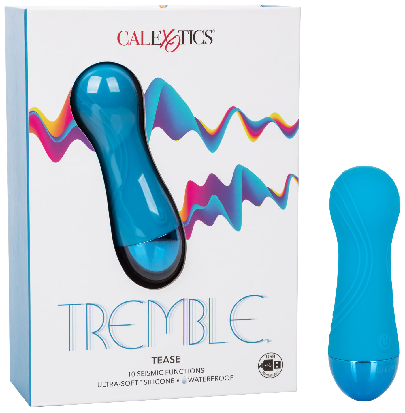 фото Голубой мини-вибратор tremble tease 12 см california exotic novelties