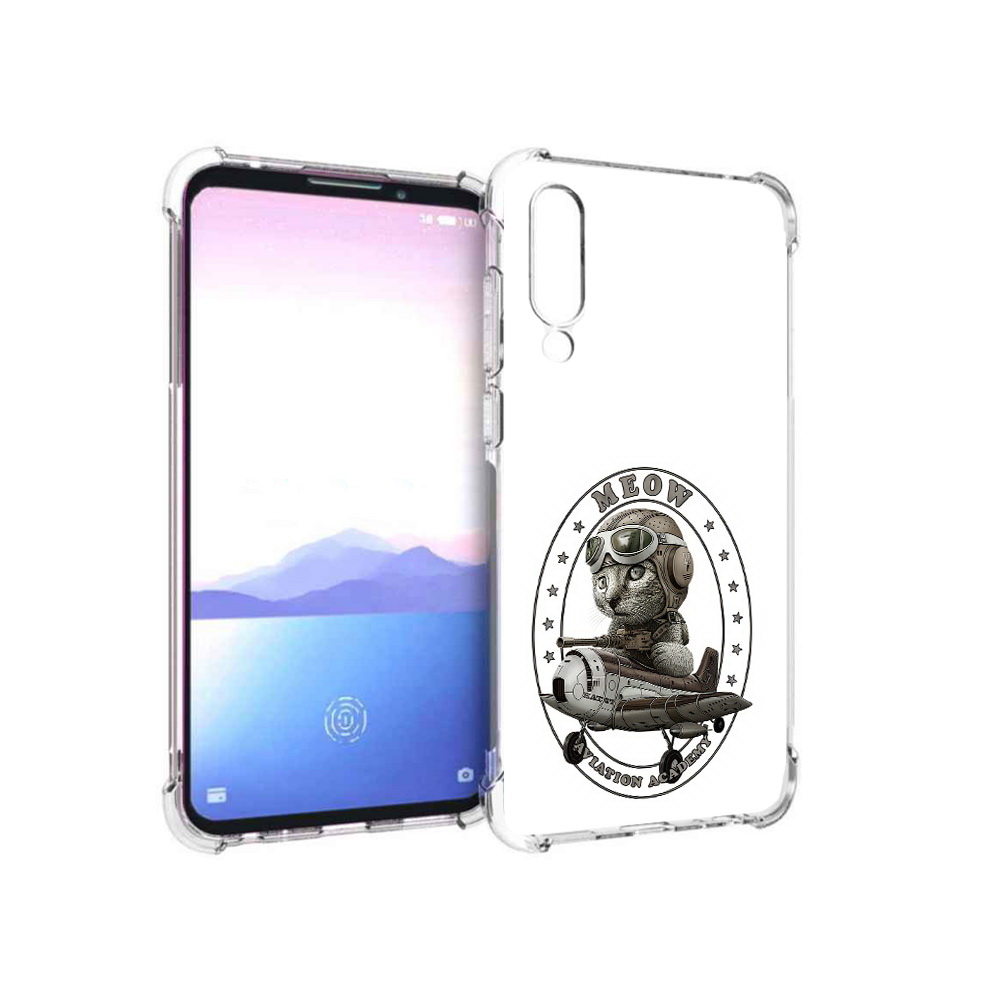 

Чехол MyPads Tocco для Meizu 16XS кот в самолете (PT136345.89.395), Прозрачный, Tocco