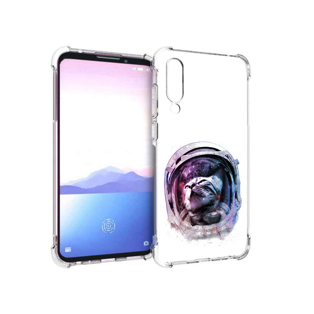 

Чехол MyPads Tocco для Meizu 16XS кот в шлеме (PT136345.89.396), Прозрачный, Tocco