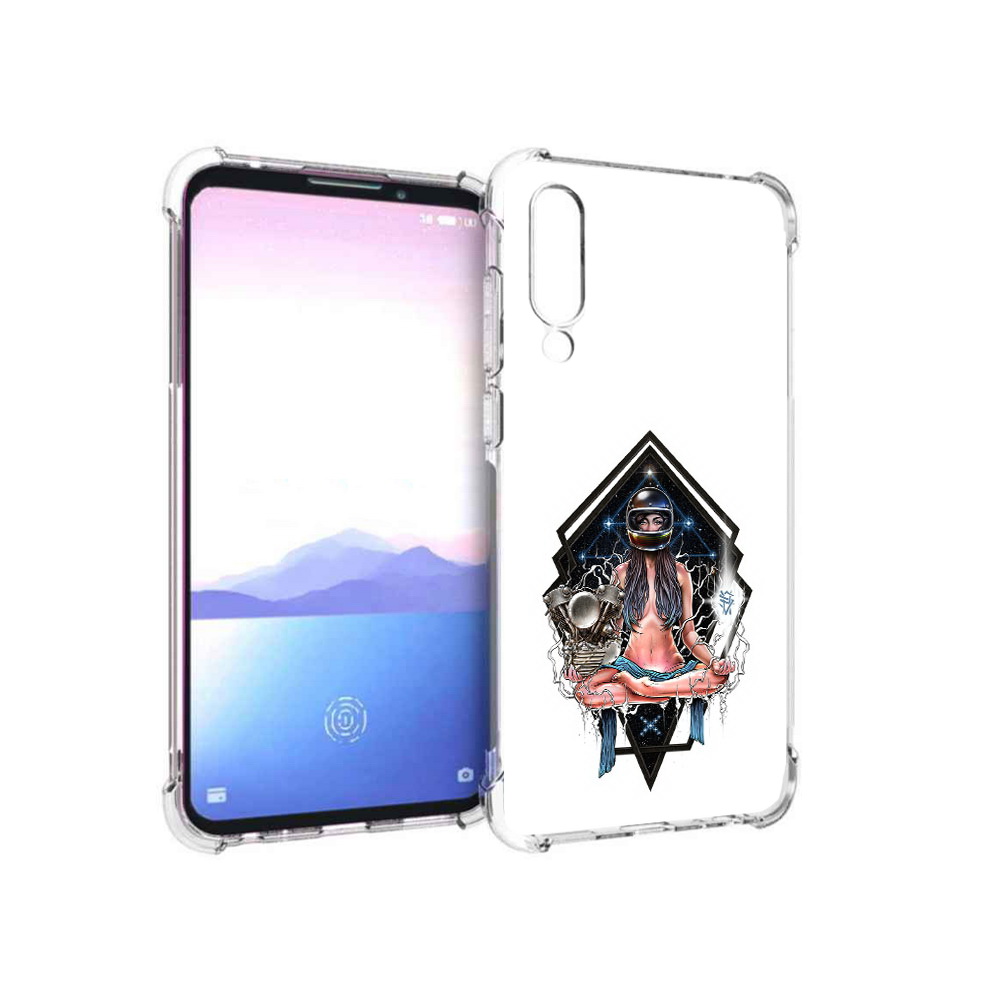 Чехол MyPads Tocco для Meizu 16XS красивая девушка в шлеме (PT136345.89.406)