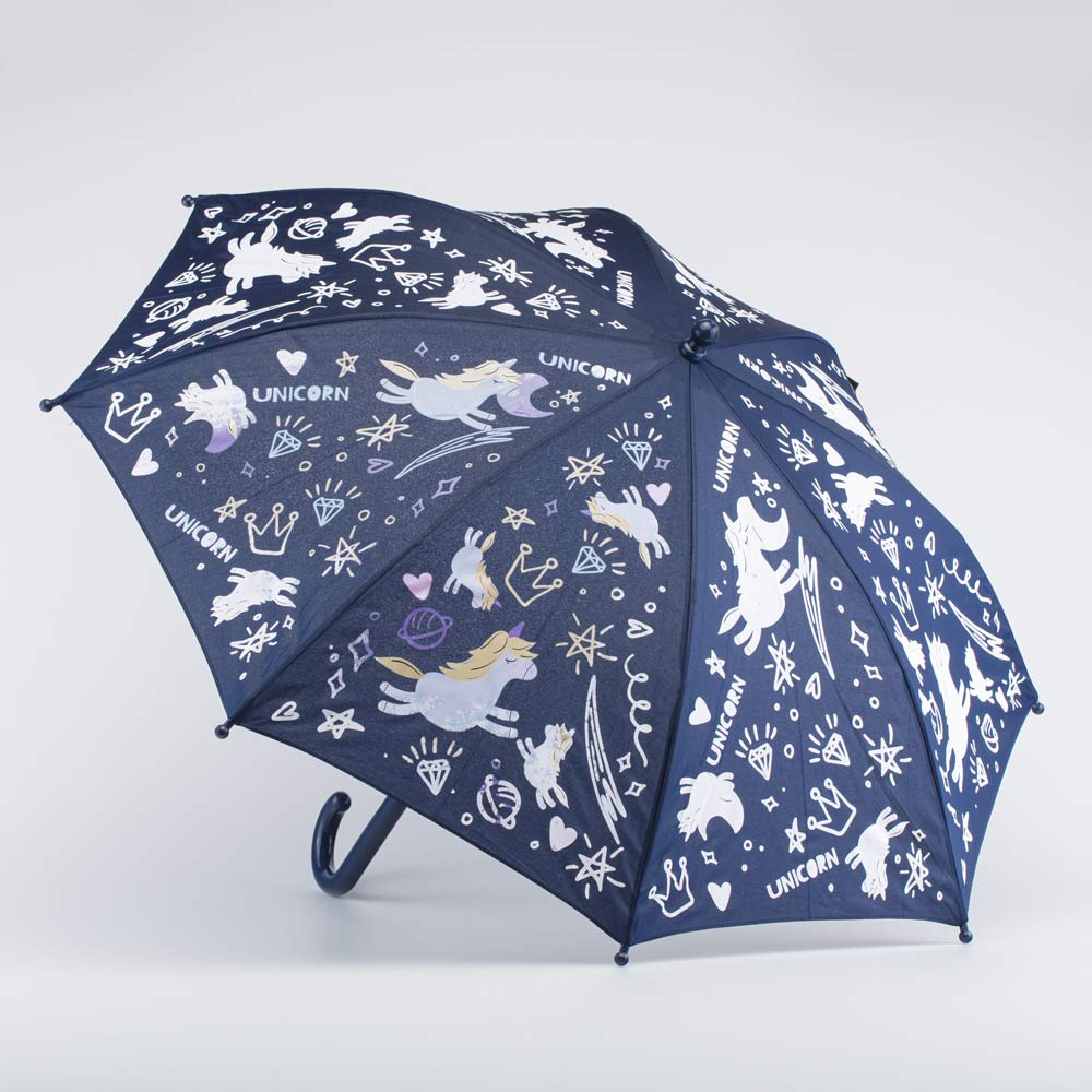 Зонт детский Котофей, цв. синий зонт детский под дождем с закругленными краями светоотражающий синий