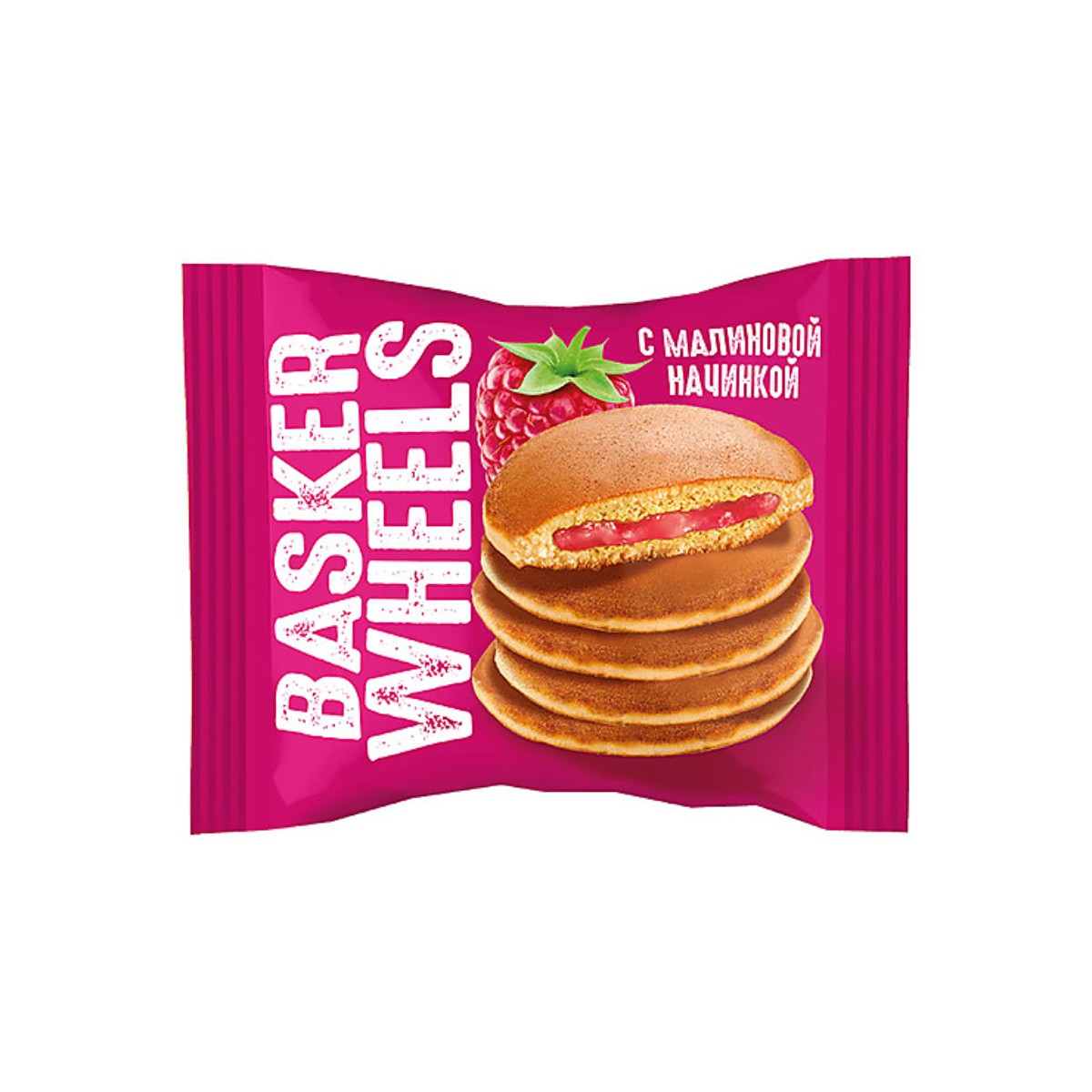 

Pancake Basker Wheels с джемом с соком малины, 15 шт по 36 г
