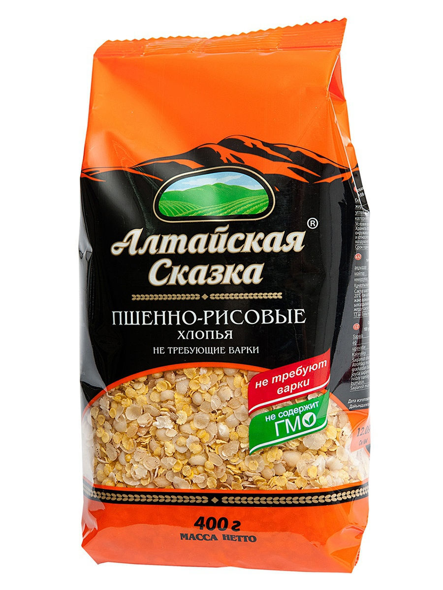 

Хлопья пшенно-рисовые, 400 гр, Алтайская сказка