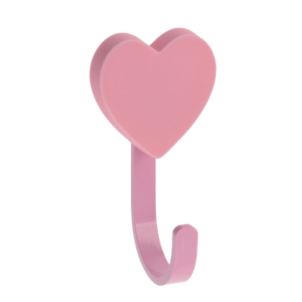 

Крючок мебельный WM-HEART сердце, розовый