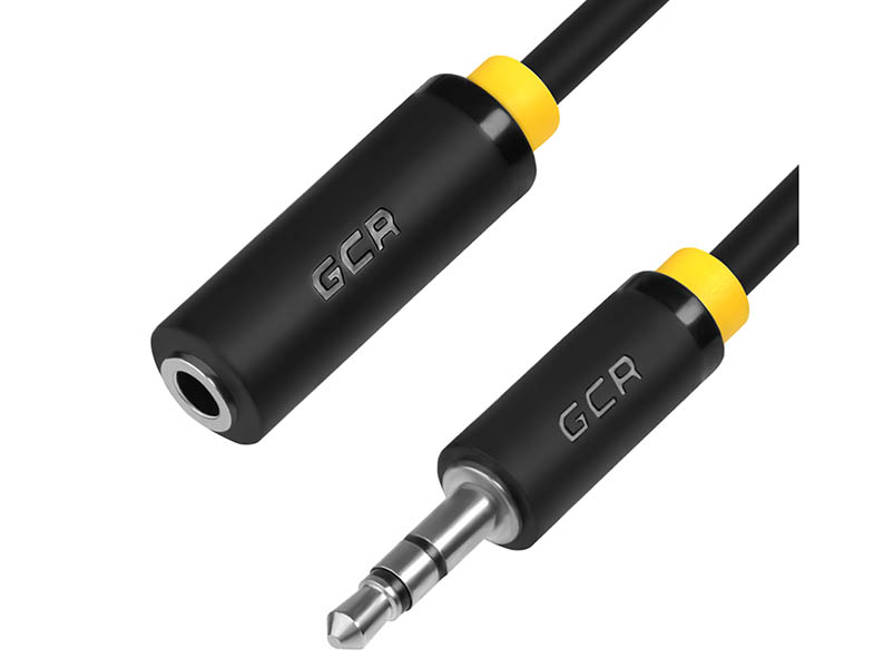 Аксессуар GCR Premium Jack 3.5mm - Jack 3.5mm 0.5m Black GCR-STM1114-0.5m