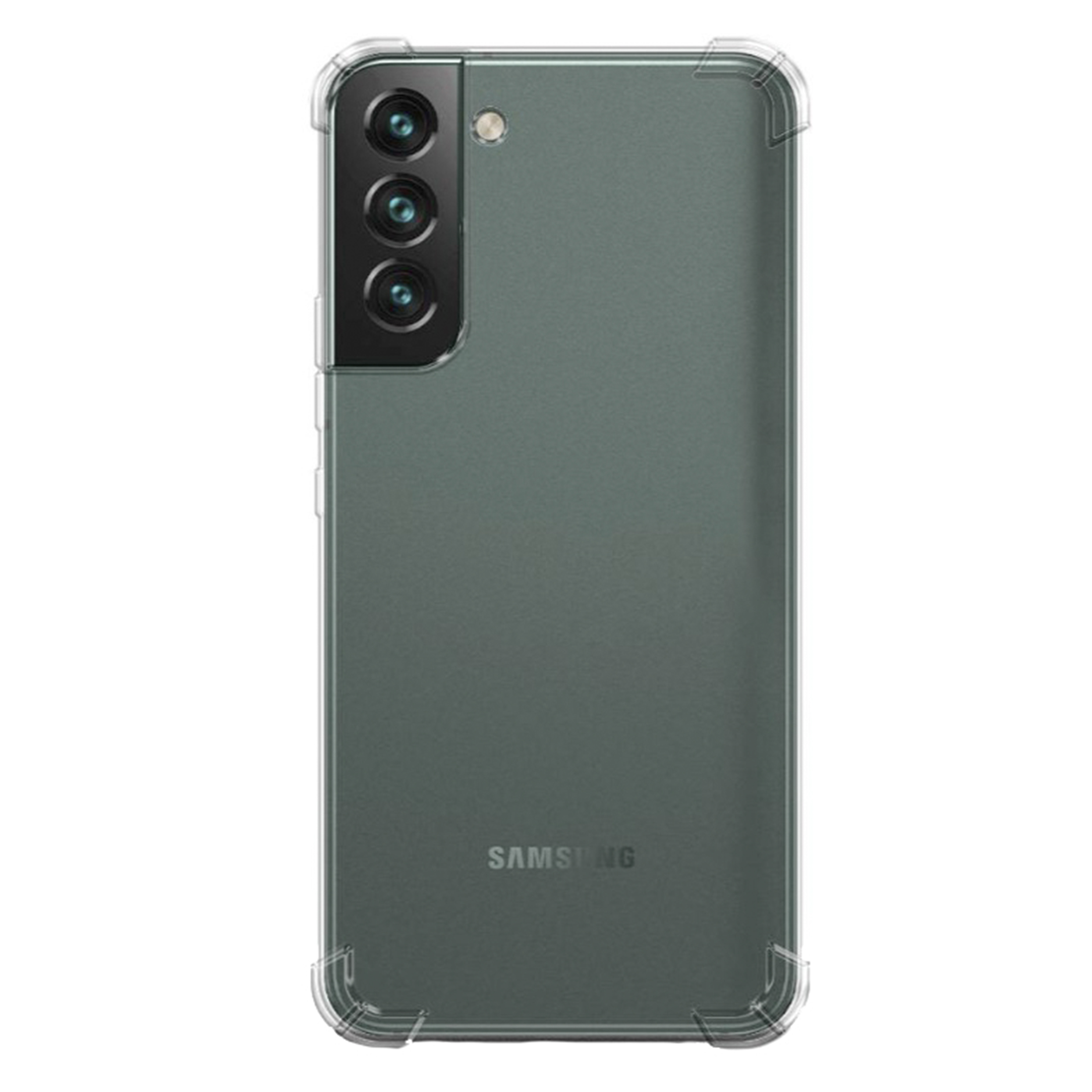 

Чехол силиконовый для Samsung Galaxy S22, усиленные края, с защитой камеры, X-case, Прозрачный