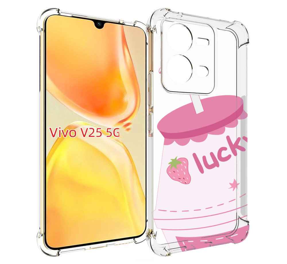 

Чехол MyPads удачный-напиток для Vivo V25 5G / V25e, Прозрачный, Tocco