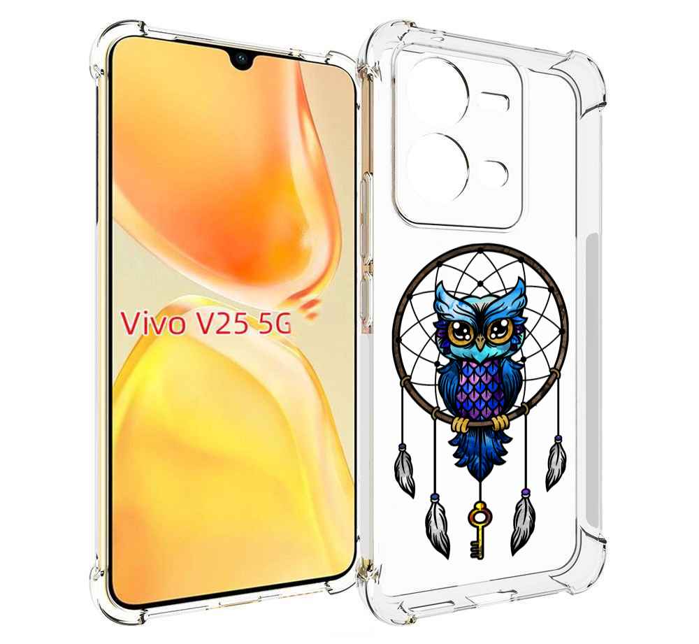 

Чехол MyPads умная-фиолетовая-сова для Vivo V25 5G / V25e, Прозрачный, Tocco