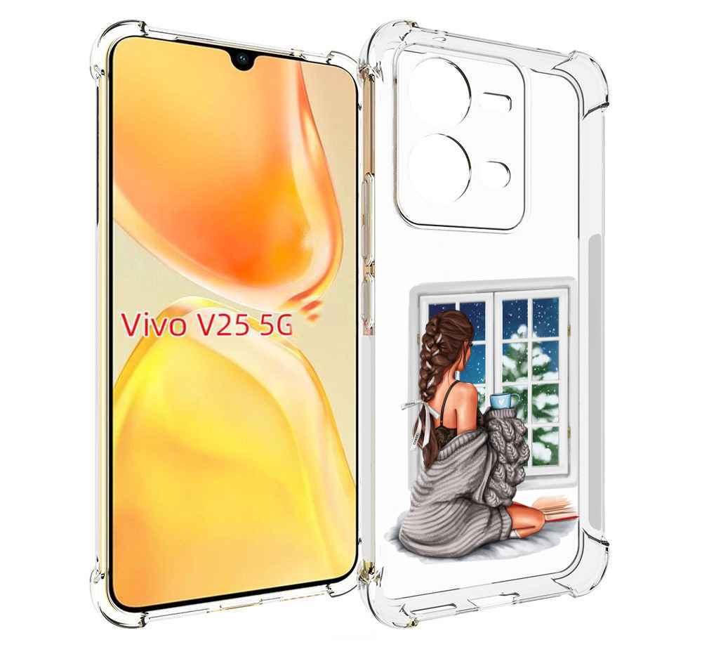 

Чехол MyPads уютное-зимнее-окно женский для Vivo V25 5G / V25e, Прозрачный, Tocco