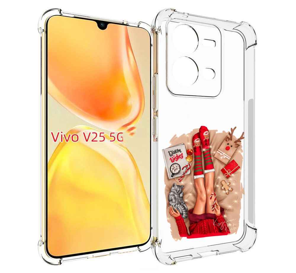 

Чехол MyPads уютный-арт женский для Vivo V25 5G / V25e, Прозрачный, Tocco
