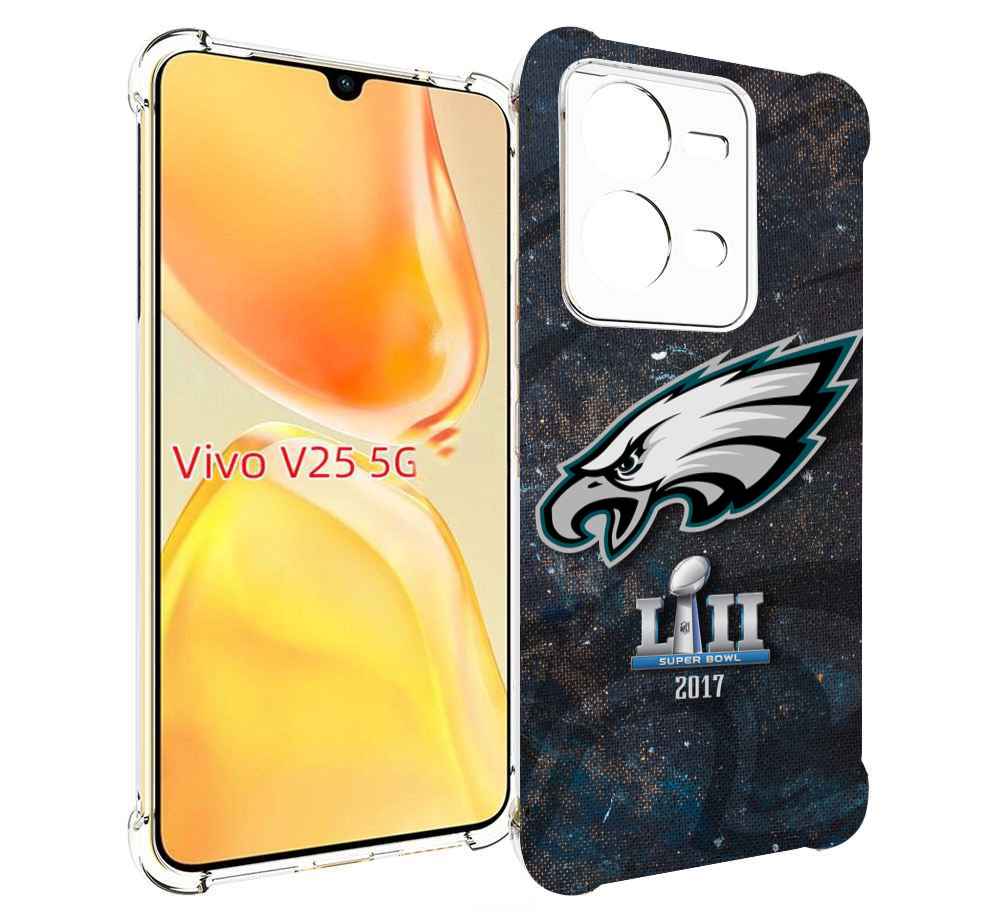 

Чехол MyPads филадельвия иглс регби мужской для Vivo V25 5G / V25e, Прозрачный, Tocco