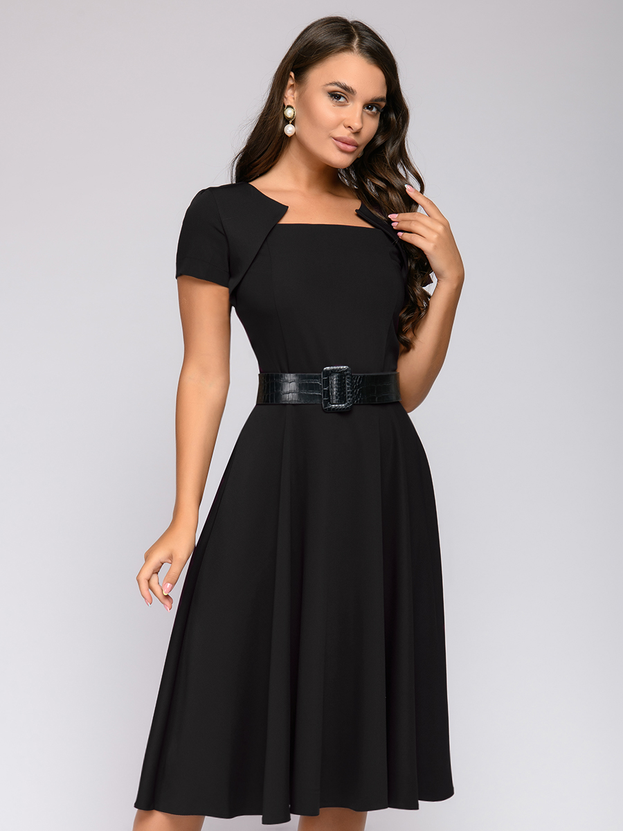 

Платье женское 1001dress 0112001-01573BK черное 40, 0112001-01573BK