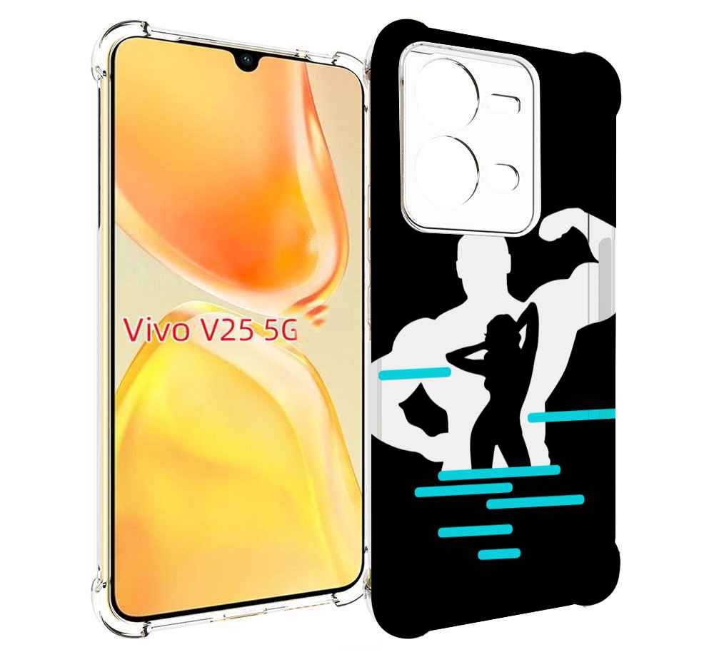 

Чехол MyPads фитнес-тренировка для Vivo V25 5G / V25e, Прозрачный, Tocco