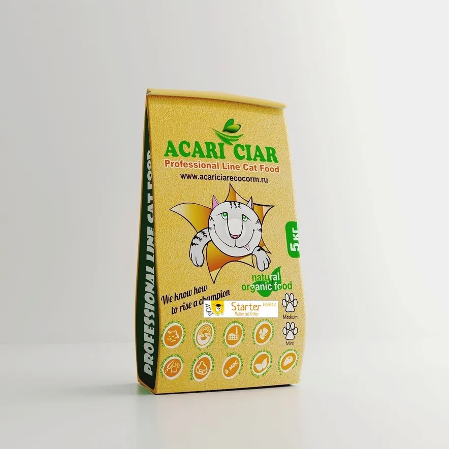 Сухой корм для кошек Acari Ciar A`Cat STARTER со вкусом индейки и ягненка, 1,5 кг