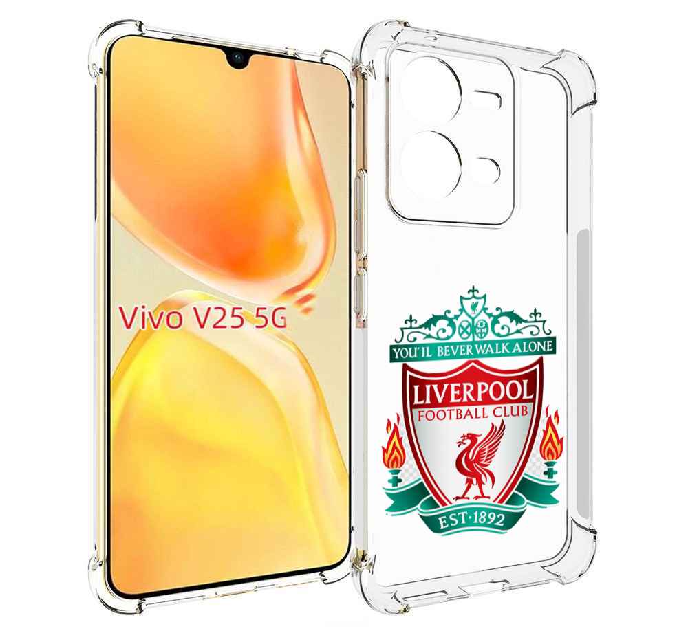

Чехол MyPads фк ливерпуль мужской для Vivo V25 5G / V25e, Прозрачный, Tocco