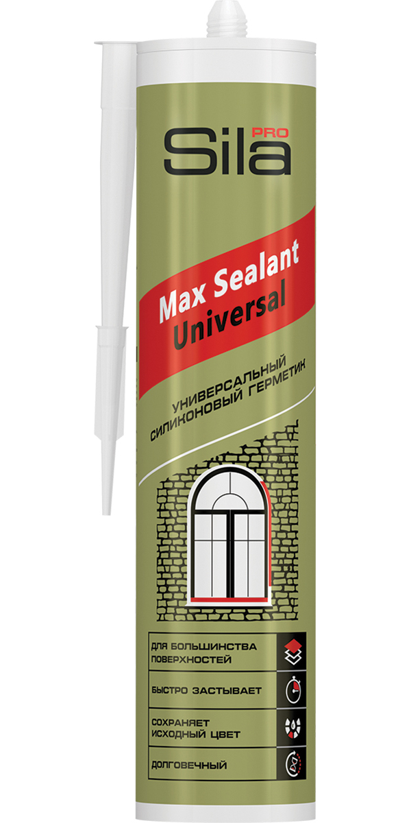 фото Герметик sila pro max sealant силиконовый, универсальный, коричневый, 280 мл